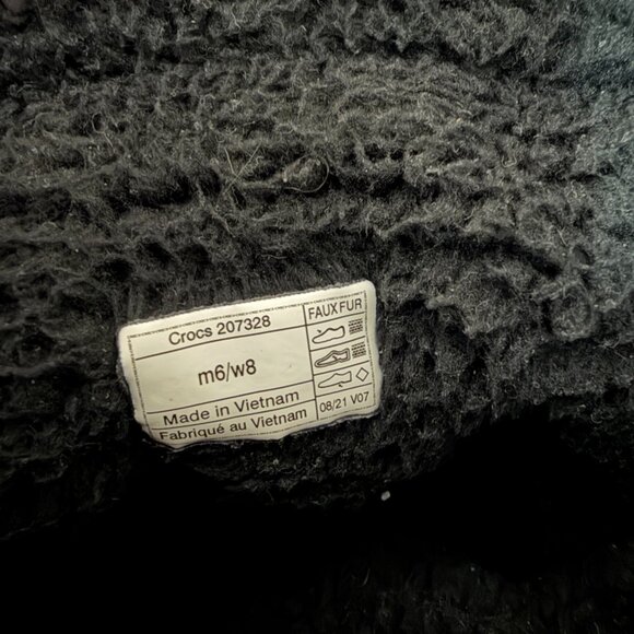 Crocs Classic Lined Neo Puff Tie Dye Boot (Black) - Picture 5 of 6